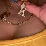 Luxury Crown Name Initial Alphabet Pendant Chain Necklace