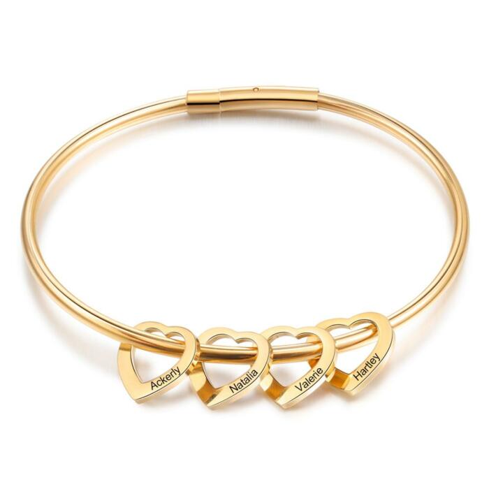 Heart on My Sleeve Bracelet - Customized Jewelry for Women - Sterling Silver Bracelet for Women - Silver Bracelet for Women - Party Jewelry for Women