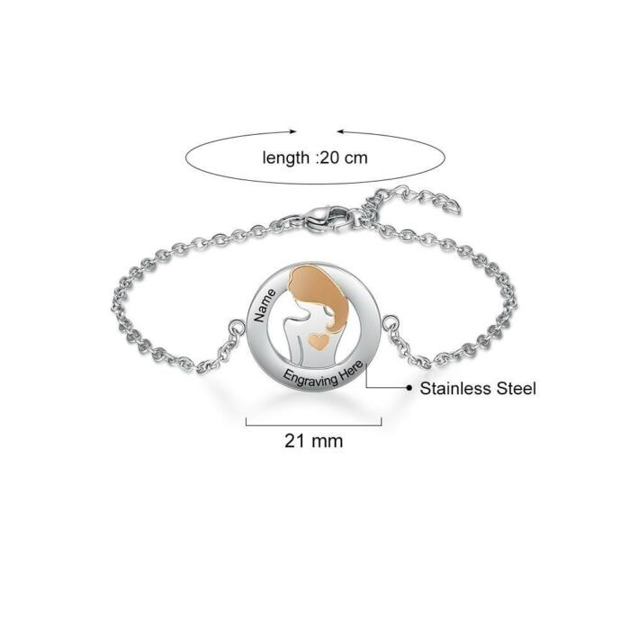 Sterling Silver I Got Your Back Bracelet - Chain Bracelet with Custom Name Engraved