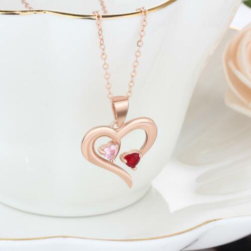 Heart Shape Opal Pendant Love Necklace - White Opal Pendant Love Necklace - Blue Opal Stone Necklace - Pink Opal Stone Necklace - Necklace for Women