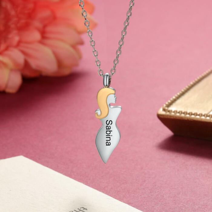 Personalized 925 Sterling Silver My Only Sisters Necklace - Name Engravings on the Lady Designed German Silver Plate - Sibling Fashion Gift Jewelry for Friends & Family