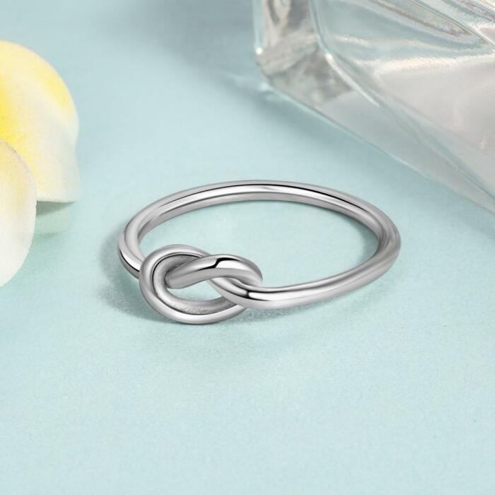 Sterling Silver Ring - Knot My Heart