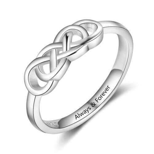 Personalized Copper Engraved Names Rings for Women – Braided Knot – Fashion Jewelry Gift
