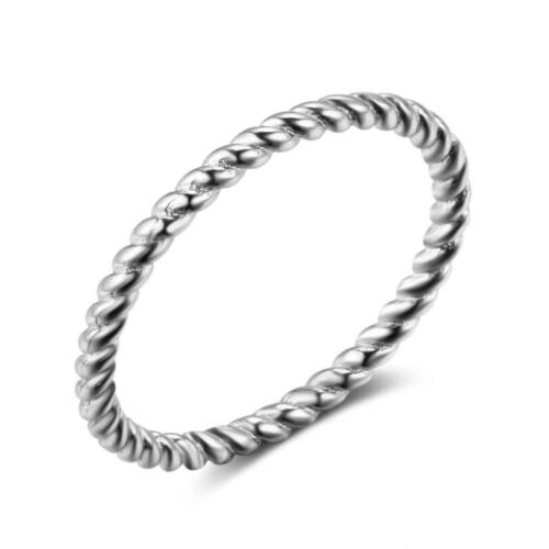 925 Sterling Silver Rope Shape Rings for Women, Fashion Jewelry – Anniversary & Engagement Gift