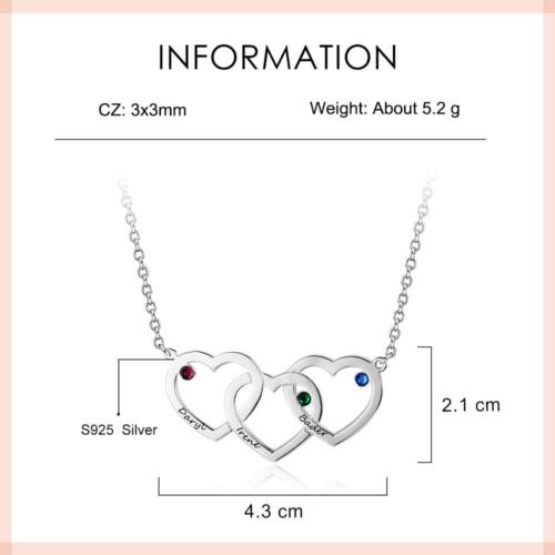 Infinity Diamond Sterling Silver Bracelet - 2 Custom Names & Birthstones