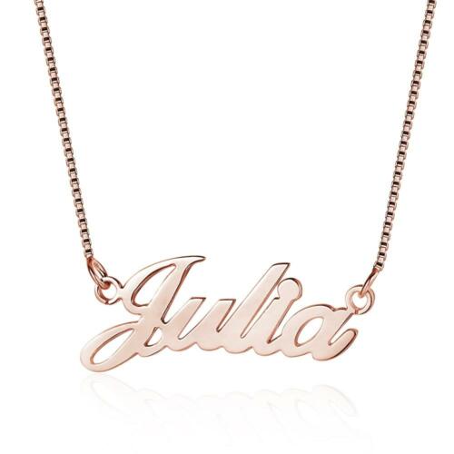 Personalized Copper Customized Nameplate Pendant Necklace, 3 Color Option, Fashion Jewelry Gift for Women
