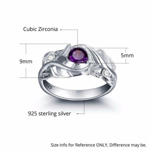 Customized Sterling Silver Stone Ring for Women - Personalized Two Heart Birthstone & Two Names Engraving