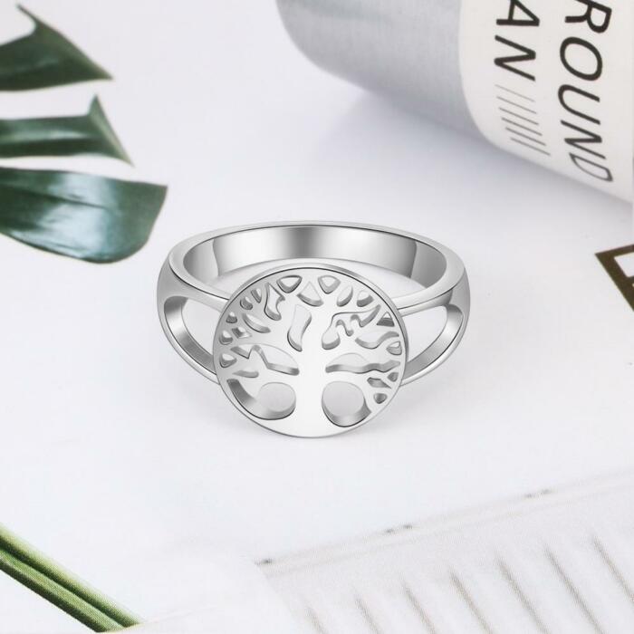 Classic Tree of Life Ring - Sterling Silver Metal