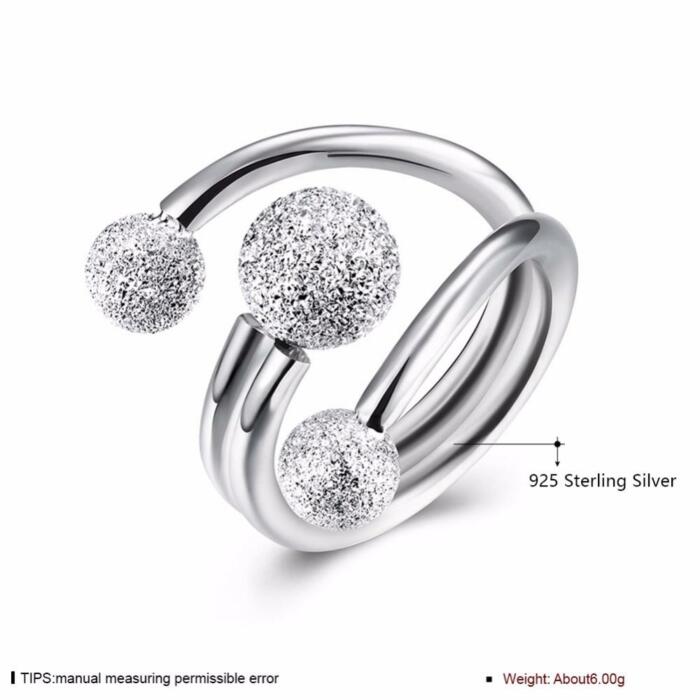 Sterling Silver Adjustable Rings – Surround Ball Design