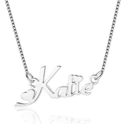 Trendy Personalized Women 925 Sterling Silver Necklace with Customized Russian Name Pendant, Gift for Girlfriend