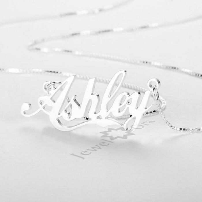 Personalized Women Necklace with Custom Nameplate Pendant Necklace, Jewelry Gift For Girls
