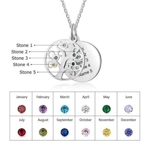 Women’s 925 Sterling Silver Necklace with Heart Shape CZ Stone Pendant & Opal, Best Trendy Jewelry Gift for Mom