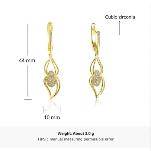 Fashion Stud Earrings with Gold & Zirconia Stone