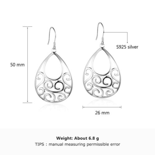 Irregular Elliptical Hollow Earring for Women- Exaggerated Drop Earrings for Women- Sterling Silver Earrings for Women- Accessories for Women