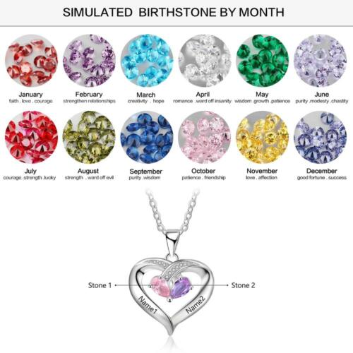 Purple Cubic Zirconia Heart Design 925 Sterling Silver Pendant Necklace For Women Jewelry Gift For Love