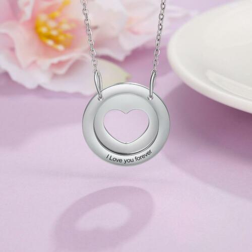 Unisex 925 Sterling Silver Infinity Necklace with Trendy Pendant