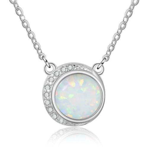 Statement Silver Jewellery, White Opal and Stone Studded Silver Necklace, Wedding Jewellery for Women, 925 Sterling Silver Jewellery for Women