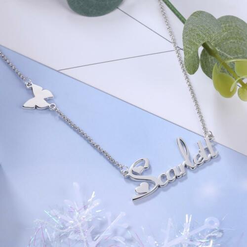 925 Sterling Silver Triple Water Drop Pendant Necklace with Three Customized Name Engravings