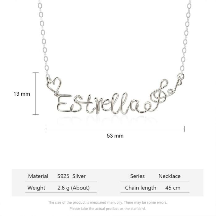 Handmade Sterling Silver Nameplate Necklace