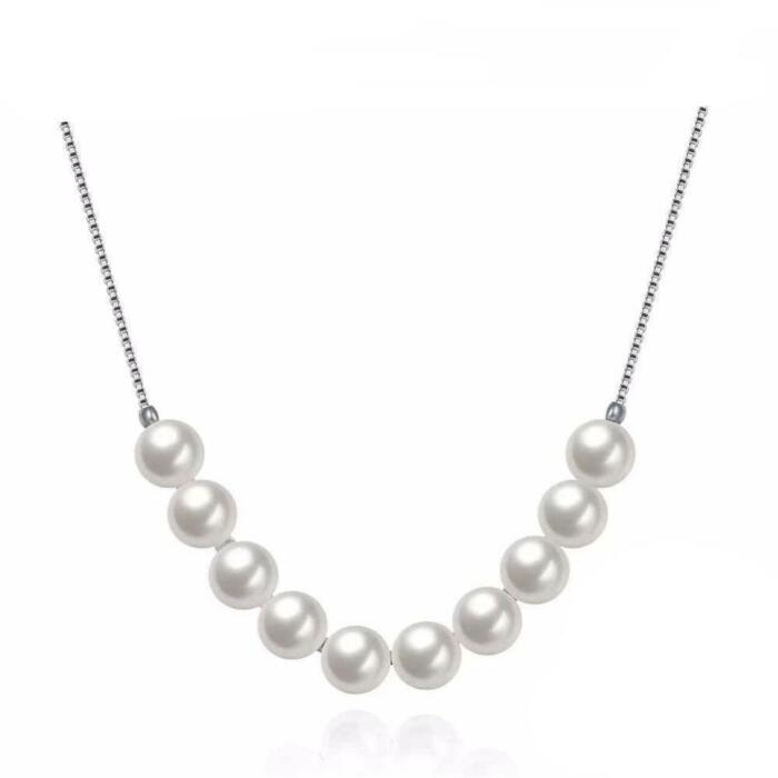 Pearl Necklace - Sterling Silver Necklace