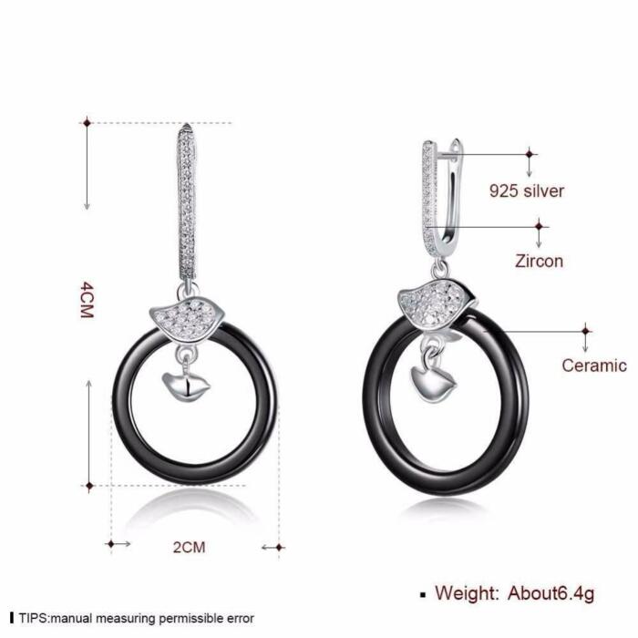 925 Sterling Silver Female Drop Earrings For Women - Dangle Earring - Fashion Party Jewelry - Cute & Romantic Jewelry Gift