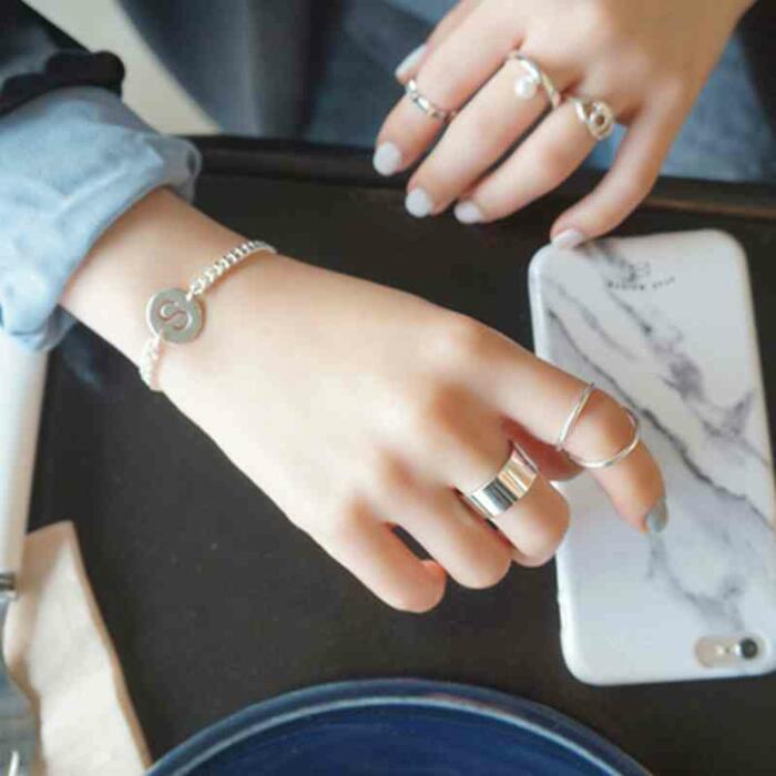9mm 925 Sterling Silver Open Adjustable Ring, Fashion Jewelry Gift for Women