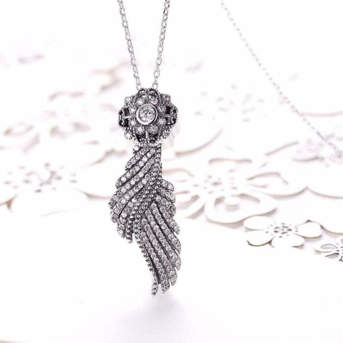 Sterling Silver Necklace with CZ Stones