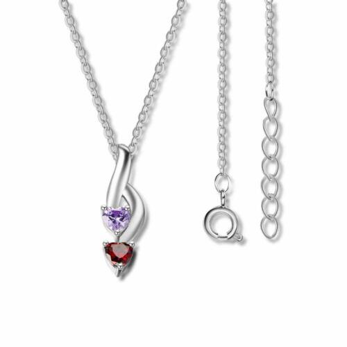 925 Sterling Silver Water Drop Pattern Cubic Zirconia Pendant Necklaces Gift for Women