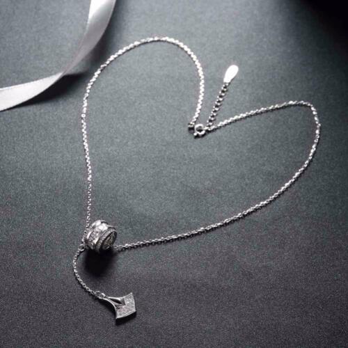 Personalized Women’s 925 Sterling Silver Name Engraved Necklace with Heart Designed Dangling Round Pendant, Trendy Jewelry Gift for Mom