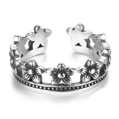 Vintage Sterling Silver Flowers Shape Ring - Adjustable Ring