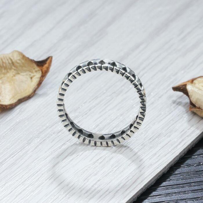 Personalized Sterling Silver Bone Ring