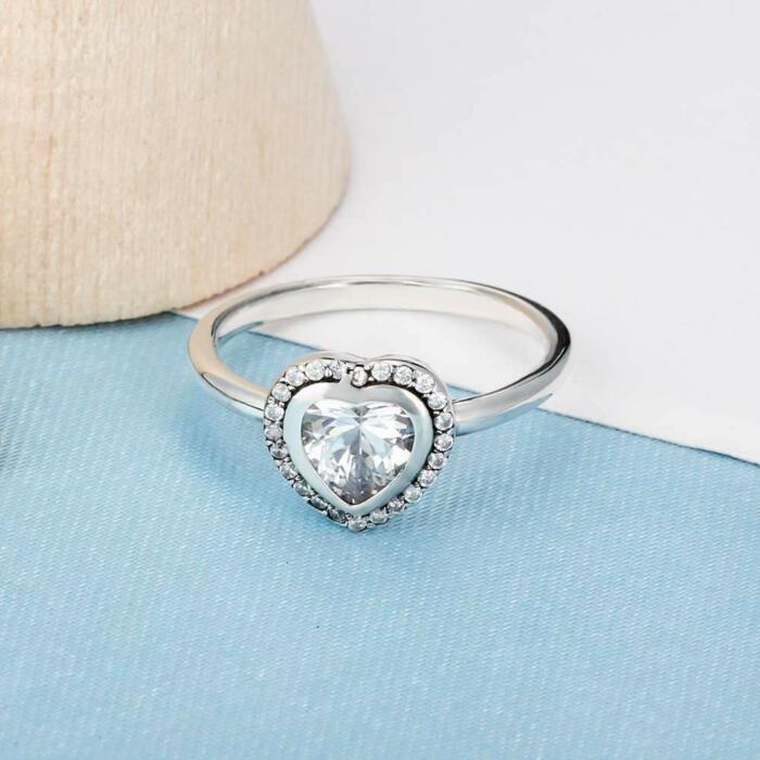 Silver Wedding ring, White Stone Wedding Ring, Beautiful Silver Wedding Ring for Women