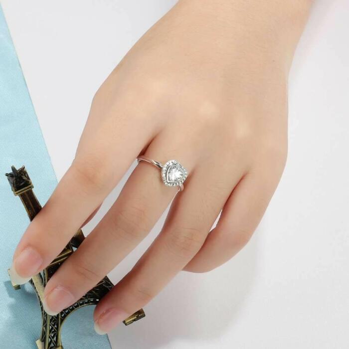 Silver Wedding ring, White Stone Wedding Ring, Beautiful Silver Wedding Ring for Women