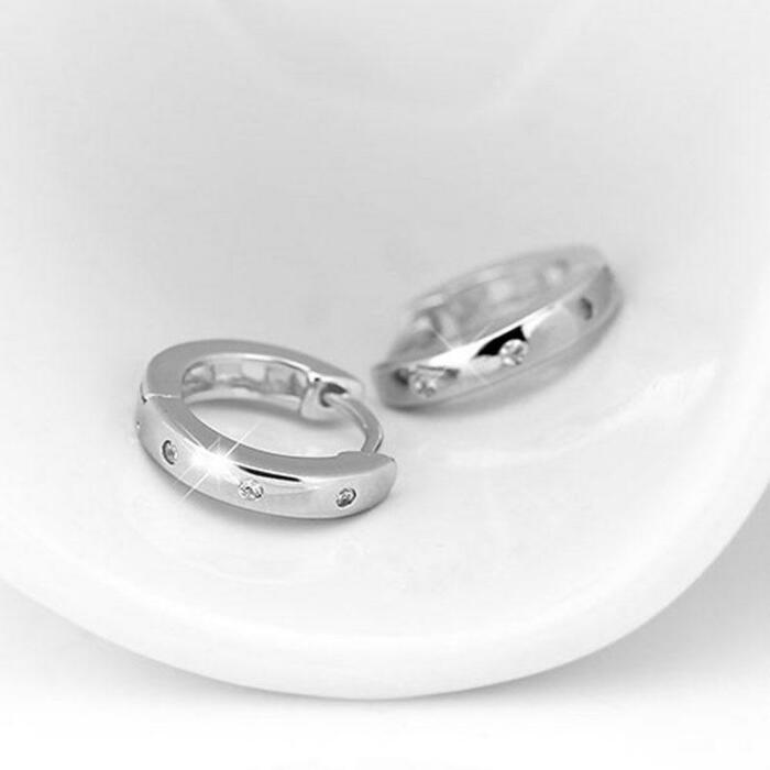 Sterling Silver Elegant Earrings for Women - Stylish Earrings for Everyday Wear - Fashion Jewelry for Ladies - Trendy Earrings for Women - Stylish Accessory for Women - Silver Stud Earrings for Women