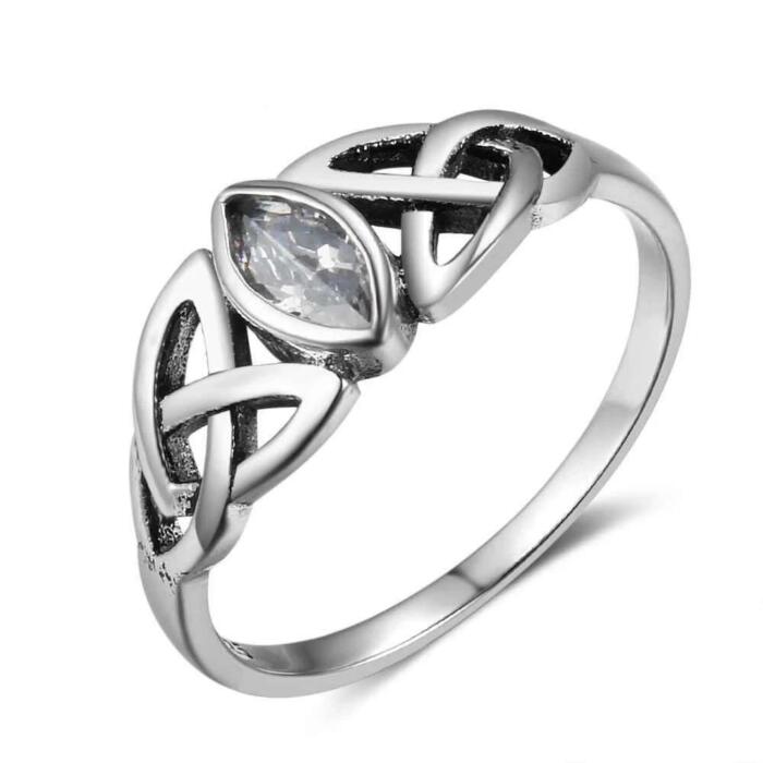Sterling Silver Flowers Pattern Ring