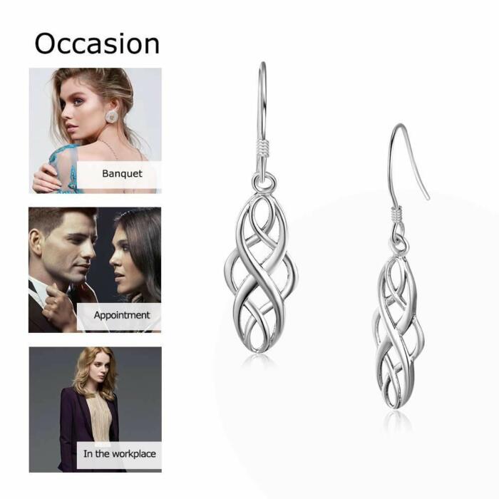 Vintage Hollow Pattern 100% 925 Sterling Silver Drop Earrings For Women Fashion Style Jewelry Gift For Girls