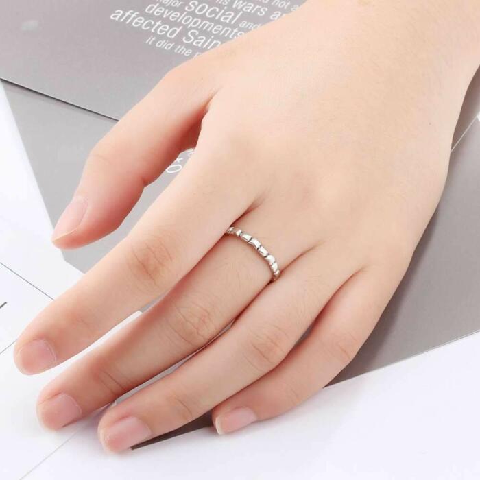 925 Sterling Silver Party Rings 2mm Width Fashion Jewelry Gift for Women