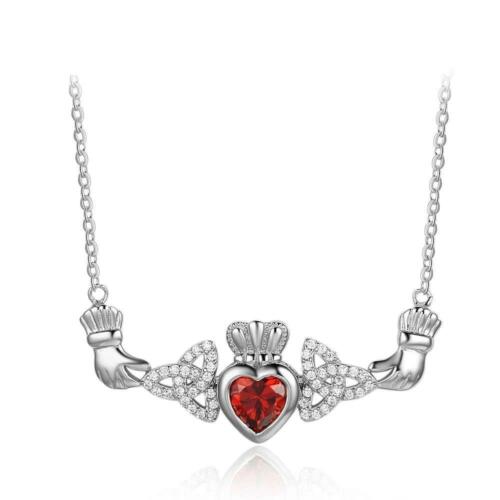 Personalized Sterling Silver Necklace with Inverted Heart Shape Engrave Name & Birthstones Pendant