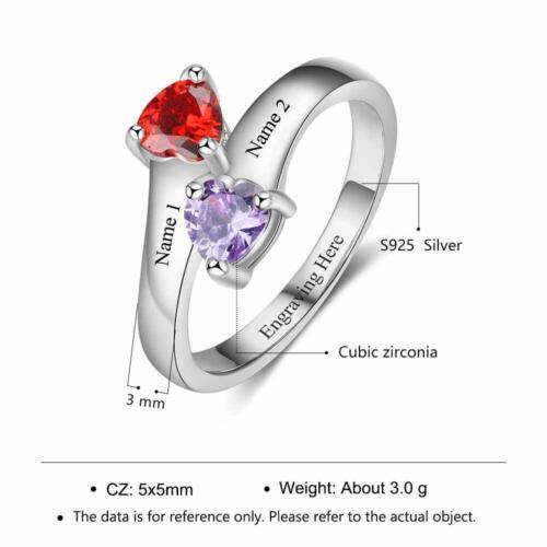 925 Sterling Silver Double Shining Stars Adjustable Ring, Trendy Style Gift for Women