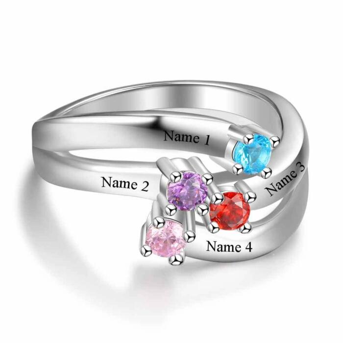 Personalized Friendship Gift for Women- Sterling Silver Jewelry for Women- Birthstone Engraved Jewelry for Women- Personalized Jewelry for Girls