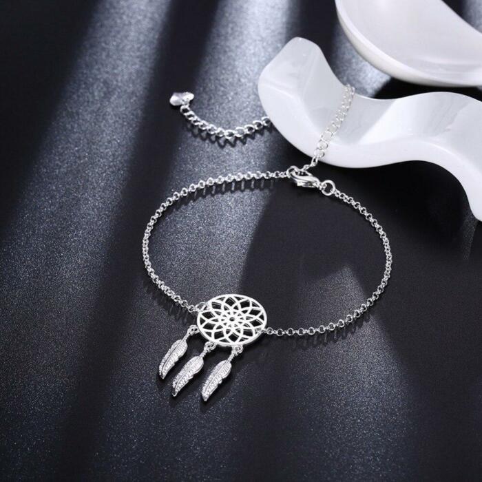 Women’s Fashion Foot Chain, Silver Color Anklets, Casual Jewelry for Girls