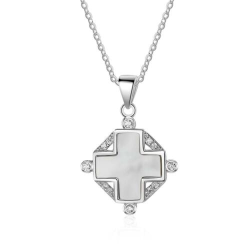 Pearl Oysters 925 Silver Sterling Cross Pendant