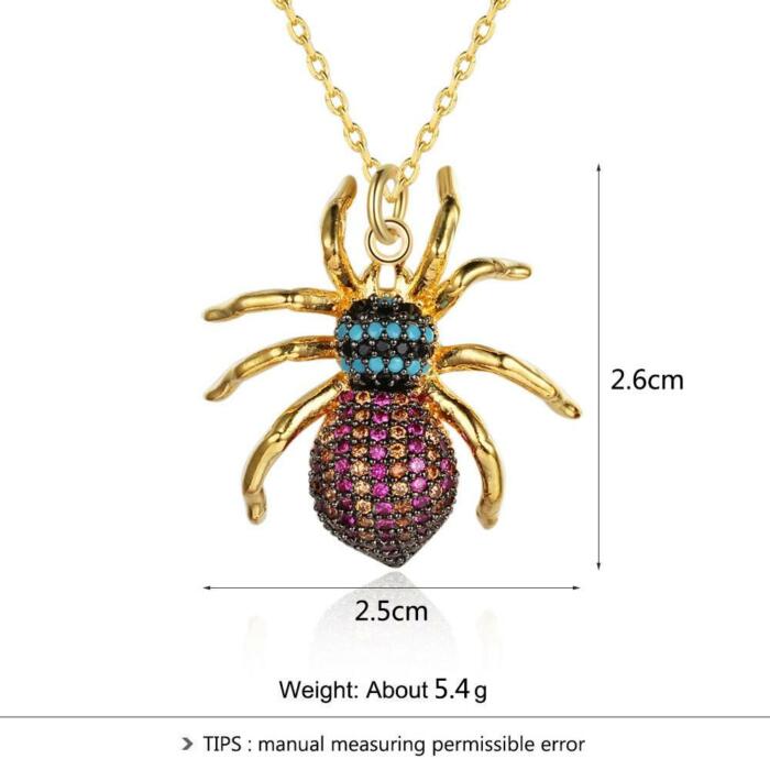 Spider Insect Necklace for Women - Costume Decoration Necklace for Girls - Insect Pendant Necklace for Women - Fashion Necklace for Girls - Engagement Accessories