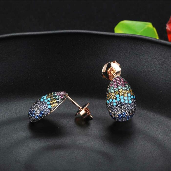 Colorful Sterling Silver Jewelry - Stud Earrings