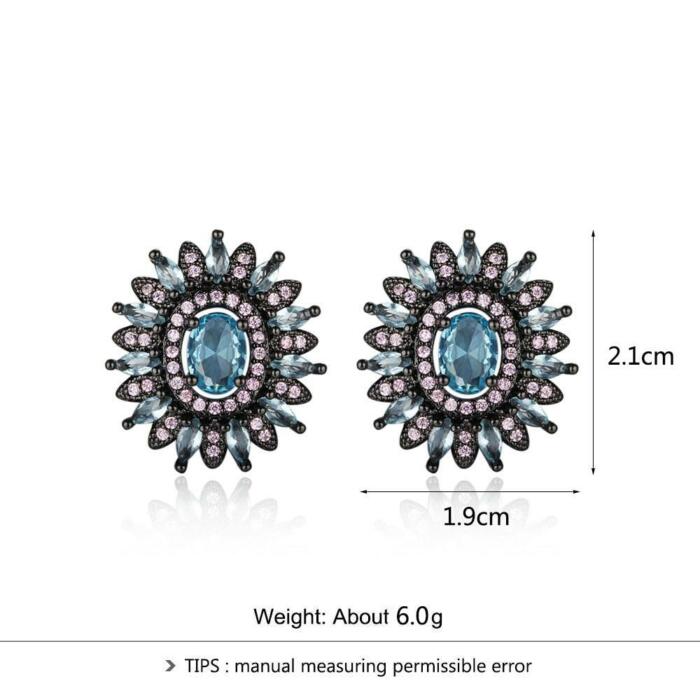 925 Sterling Silver Stud Earrings for Women- Sunflower Earrings for Women- Trendy Jewelry for Women- Romantic Jewelry for Women- Accessories for Girls