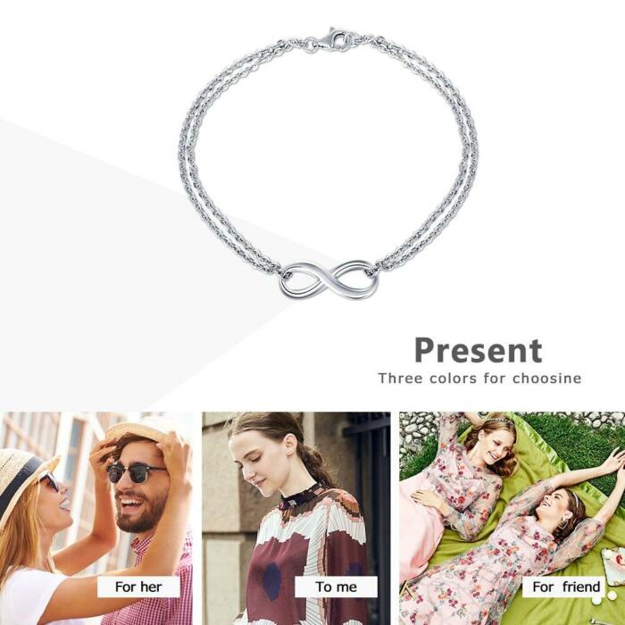 Infinity 925 Sterling Silver Trendy Bracelet for Women, Anniversary Bracelet & Bangles Gift for Women