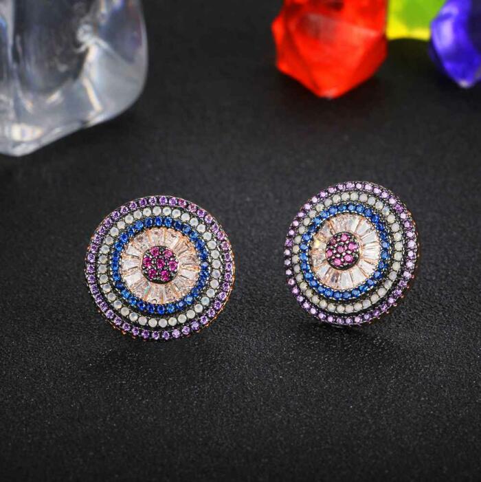 Sterling Silver Stud for Women - Chakra Stud Earrings for Women - Fashionable Accessories for Women - Trendy Jewelry - Casual Accessories for Women