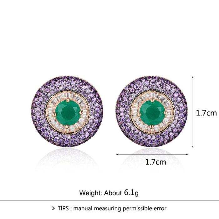 Pure Silver Stud Earring for Women- Purple Button Earrings for Women- Girl Fashion Jewelry for Everyday Wear- Stylish Accessory for Women- Jewelry for Women