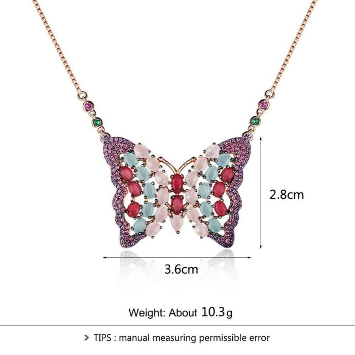 Stylish Jewelry for Women- Multi-coloured Jewelry for Women- Attractive Butterfly Shaped Pendant for Women- Trendy Jewelry for Women- Contemporary Jewelry for women