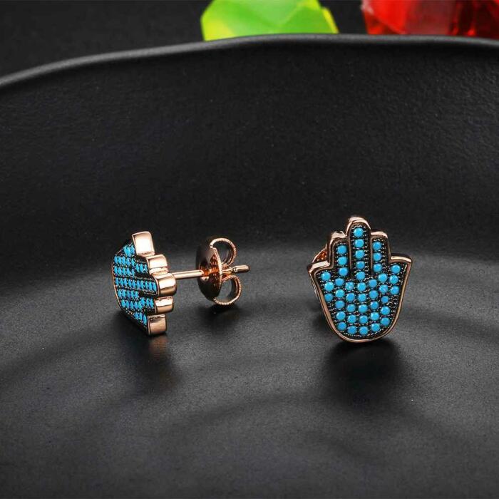 Sterling Silver Jewelry for Women - Blue Finger Shape Jewelry for Women - Fashionable Accessory for Women - Casual Jewelry - Trendy Accessories for Everyday Wear